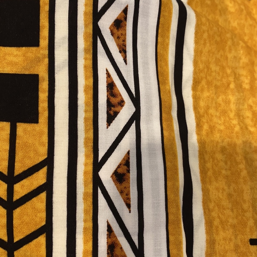 Mustard Tribal Aztec Western Self Tie Kimono Duster Wrap Bohemian Robe - Picture 8 of 8
